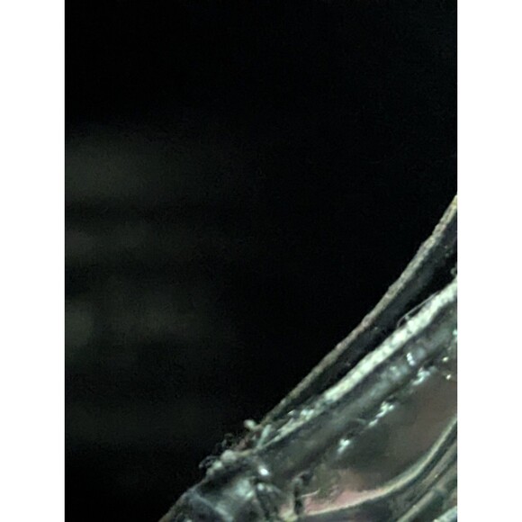 Forever 21 Black Croc Embossed Platform Combat Boots Buckle Moto Goth Sz 5.5 - Picture 13 of 14